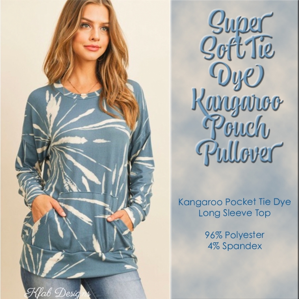 Super Soft Tie Dye Kangaroo Pouch Pullover
